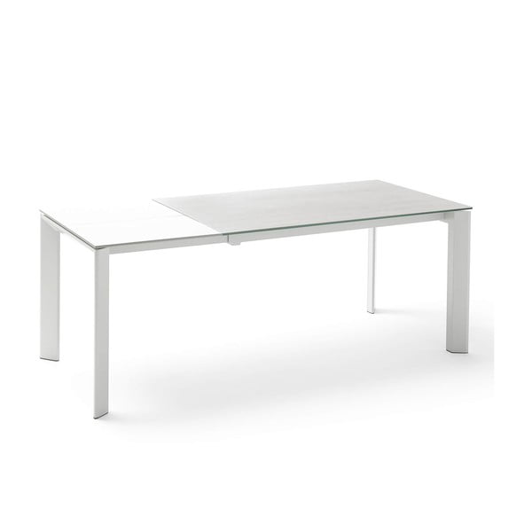 Sivo-bijeli sklopivi blagovaonski stol sømcasa Lisa Snow, dužina 140/200 cm