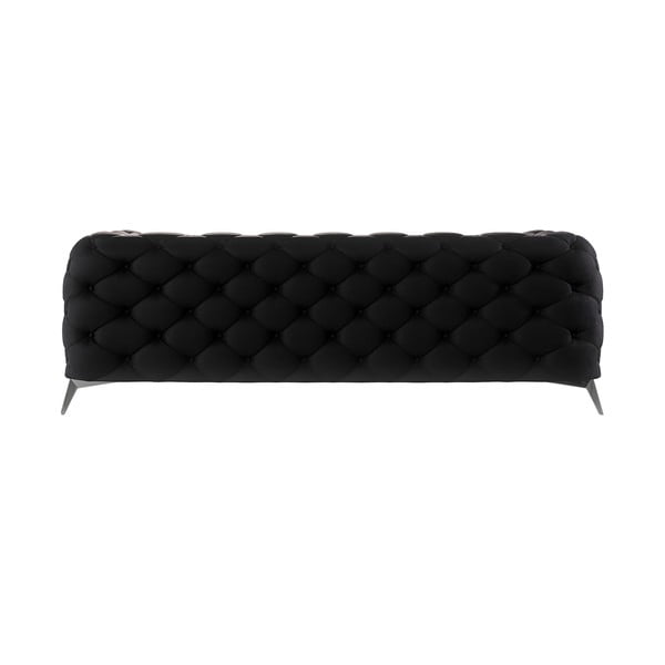 Crna baršunasti sofa 225 cm Chelsea – Ropez-image-2