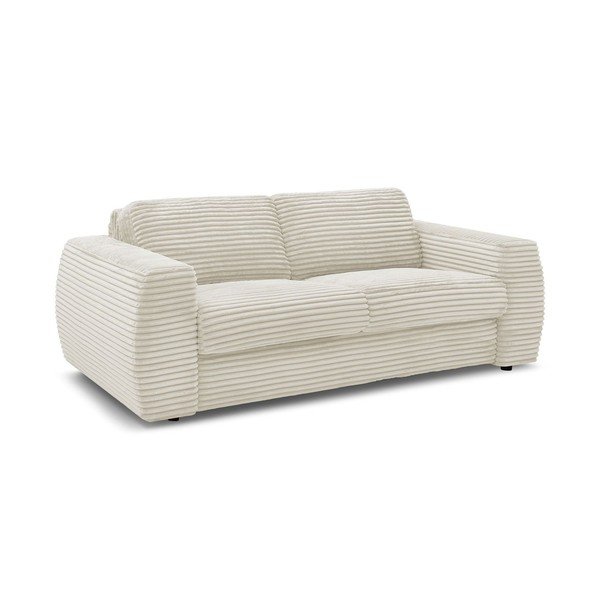 Bež sofa za spavanje/sklopiva od samta 240 cm Hugo – Bobochic Paris-image-2