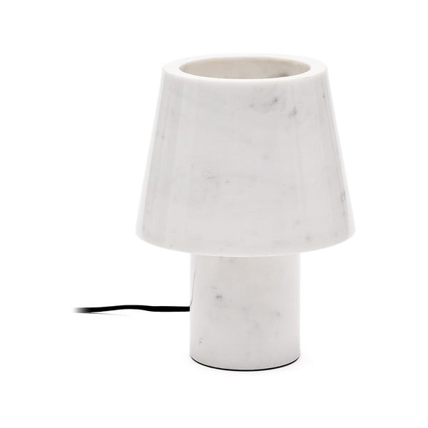 Mramorna stolna lampa boje slonovače s mramornim sjenilom (visina 27 cm) Alaro – Kave Home