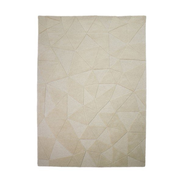 Bež ručno rađen vunen tepih 120x170 cm Shard – Flair Rugs