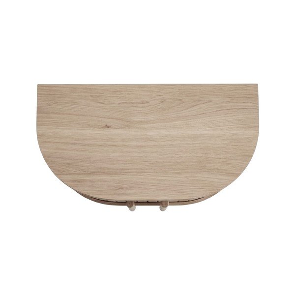 Viseći/s policama noćni ormarić u dekoru hrasta u svijetloj prirodnoj boji Meta – Unique Furniture-image-3