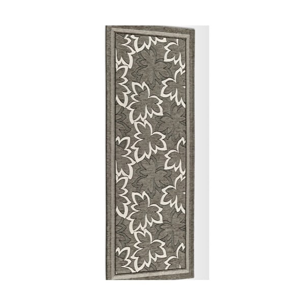 Sivo-smeđi vrlo izdržljiv kuhinjski gazište Webtappeti Maple Fango, 55 x 140 cm