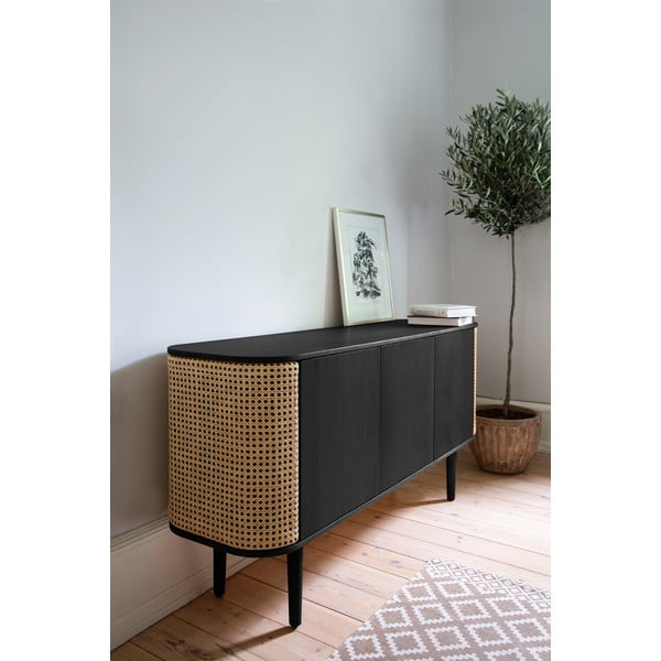 Siva/smeđa niska komoda u dekoru hrasta 150x75 cm Treasures – UMAGE-image-1