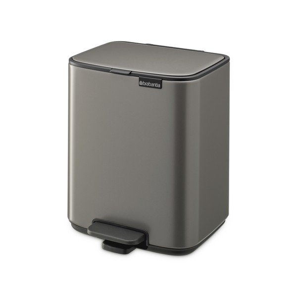 Siva željezna kanta za smeće s pedalom 7 l Bo – Brabantia