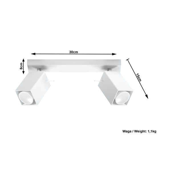 Bijela stropna lampa Sollux Toscana-image-4