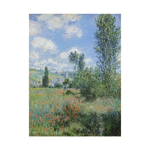 Slika Claudea Moneta - Pogled na Vétheuil, 80x60 cm