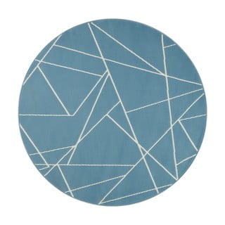 Plavi tepih Ragami Velvet, ø 140 cm