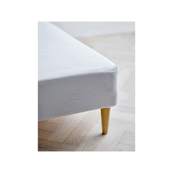 Bijela plahta s gumom od organskog pamuka 140x200 cm Calm – Södahl-image-1