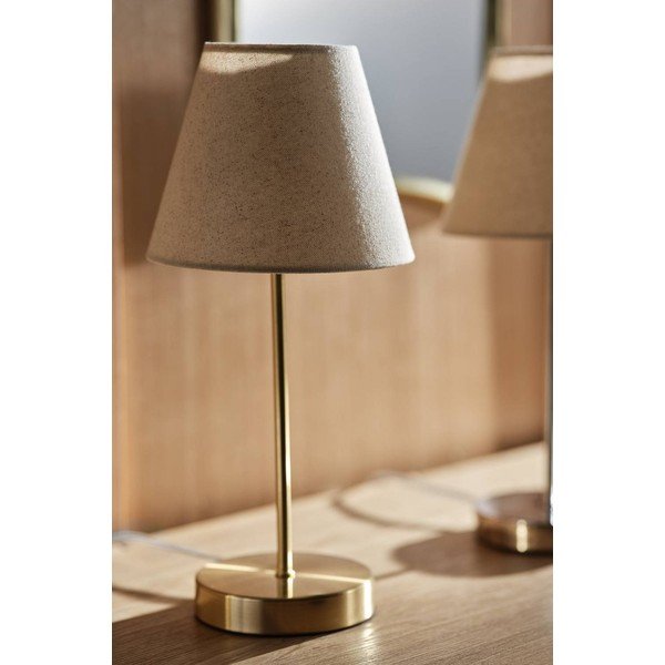 Bež/mjedena tekstilna stolna lampa (visina 39 cm) Lasse – Jotex-image-2