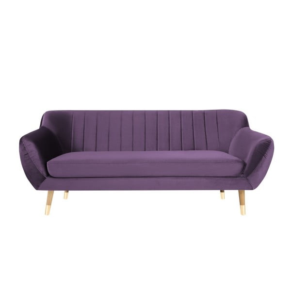 Sofa od ljubičastog baršuna Mazzini Sofas Benito, 188 cm
