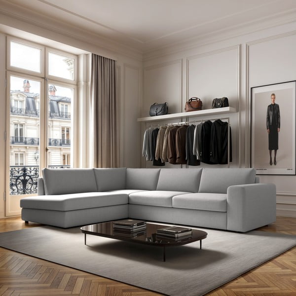 Svijetlo siva kutna garnitura (s lijevim kutom/u obliku slova L) Baga – Rodier-image-1