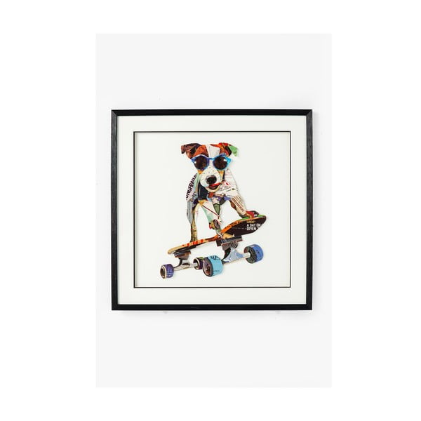 Slika Kare Design Skater Dog, 65 x 65 cm