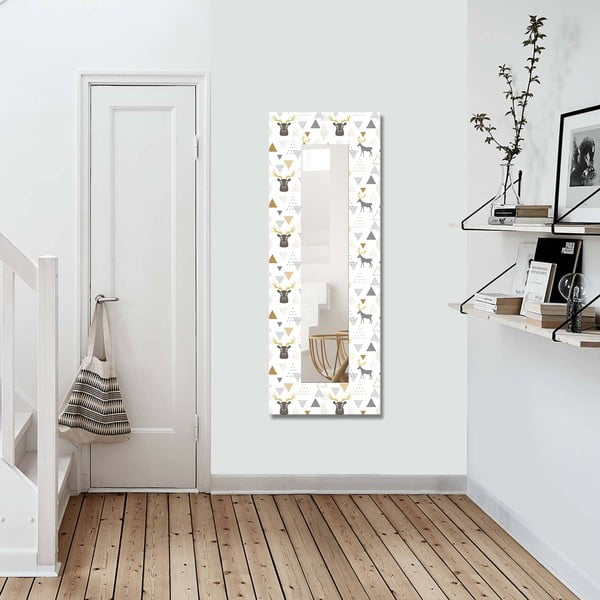 Zidno ogledalo s drvenim okvirom 40x120 cm - Wallity-image-1