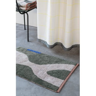 Tamno zeleni periv pamučan tepih 50x80 cm Figura – Mette Ditmer Denmark