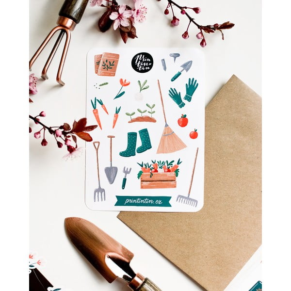Vinilne samoljepljive naljepnice s motivom vrta Printintin, 10,5 cm x 14,5 cm-image-1