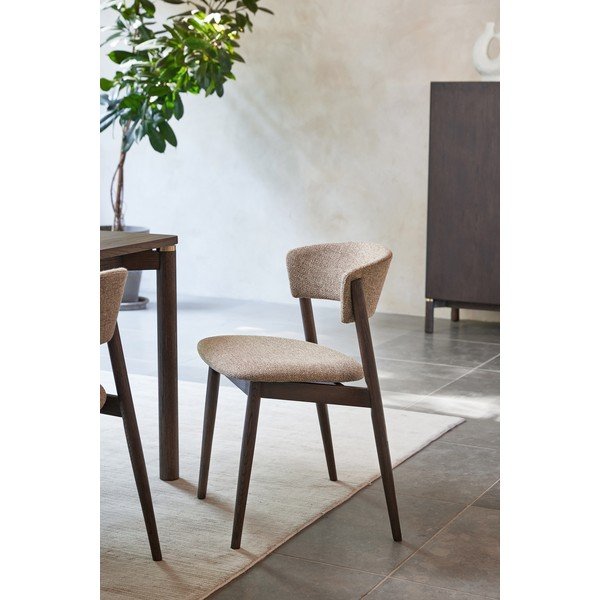 Bež/tamno smeđe metalne blagovaonske stolice u setu 2 kom Revere – Unique Furniture-image-2