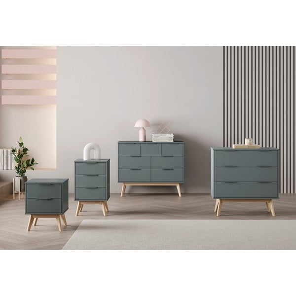 Noćni ormarić prljavo zeleni Pisco – Marckeric-image-1