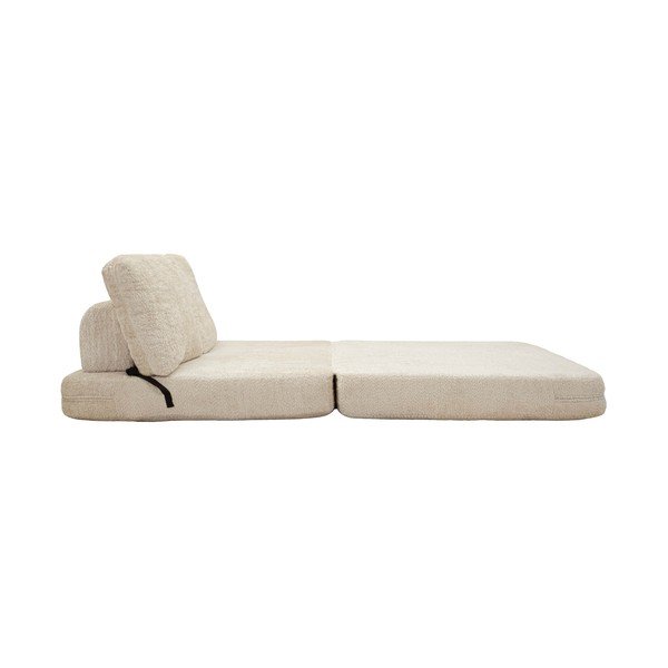 Bijela sklopiva sofa od bouclé tkanine 150 cm Faster – Mauro Ferretti-image-3