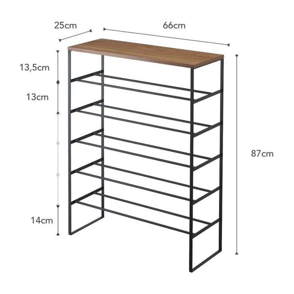 Crni metalni ormarić za cipele Tower – YAMAZAKI-image-4