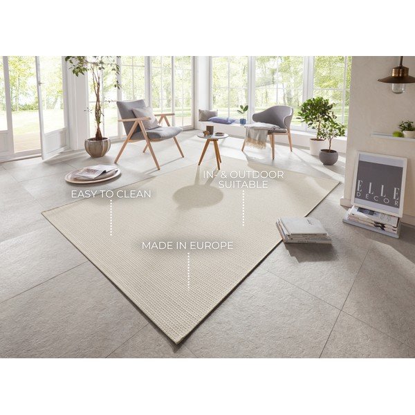 Krem bež tepih pogodan i za vanjski prostor Elle Decor Secret Millau, 140 x 200 cm-image-1