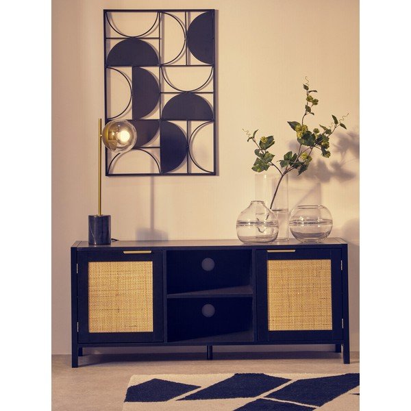 Crna TV komoda 120x52x38 cm Sherman – Premier Housewares-image-3