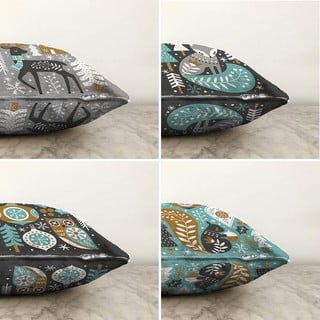 Set od 4 ukrasne jastučnice Minimalist Cushion Covers Winter Forest, 55 x 55 cm