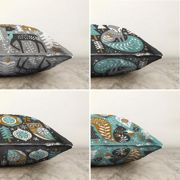 Set od 4 ukrasne jastučnice Minimalist Cushion Covers Winter Forest, 55 x 55 cm-image-1