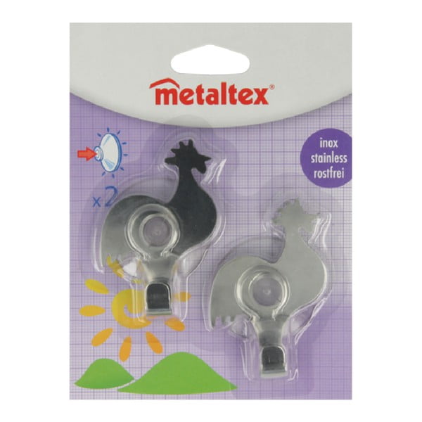 Set od 2 udice u obliku Metaltex pijetla, dužine 8 cm