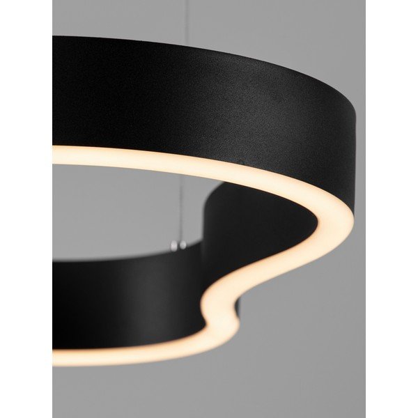 Mat crna LED viseća svjetiljka aluminijska s mogućnosti zatamnjivanja Dussa – Nova Luce-image-2