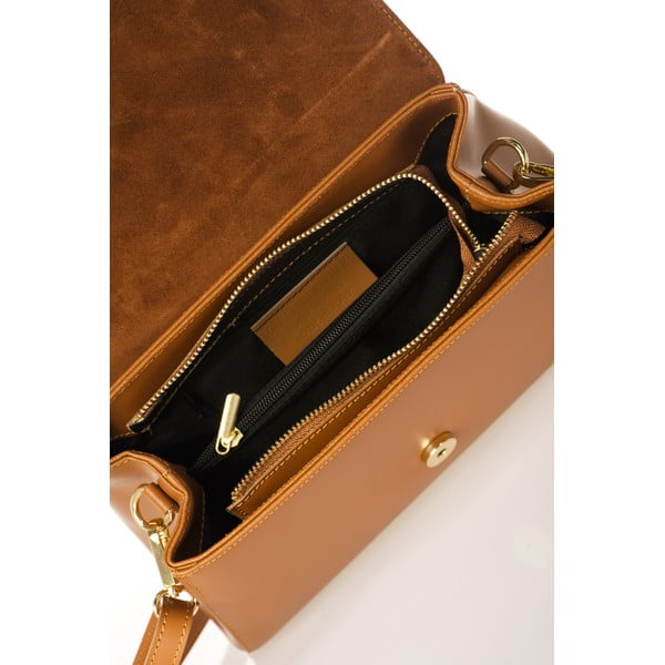 Narančasta kožna torba Federica Bassi Marta-image-1