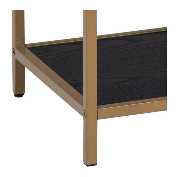 Crno-zlatna polica za knjige 114x78 cm Seaford - Actona-image-3