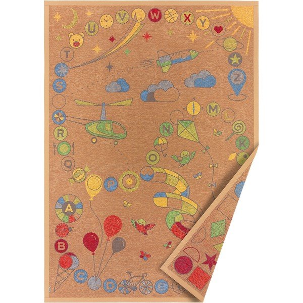 Smeđi dvostrani dječji tepih Narma Tähemaa, 160 x 230 cm-image-1