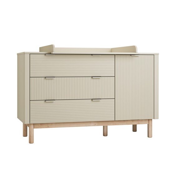 Bež niska dječja komoda 144,5x52 cm Miloo – Pinio-image-2