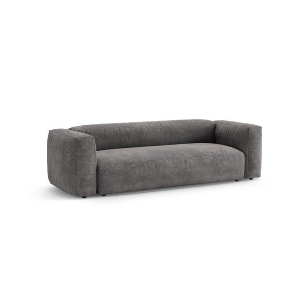 Siva baršunasti sklopiva sofa 264 cm – Micadoni -image-3