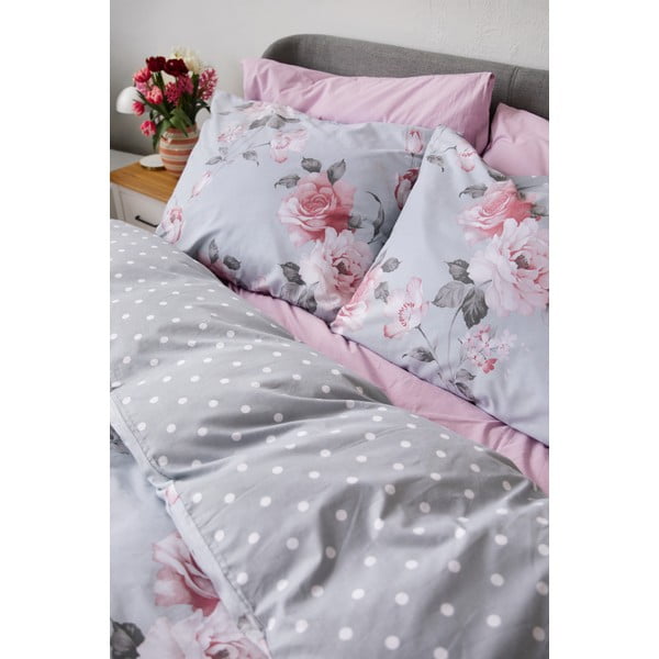 Siva pamučna posteljina za bračni krevet Bonami Selection Belle, 200 x 220 cm-image-4