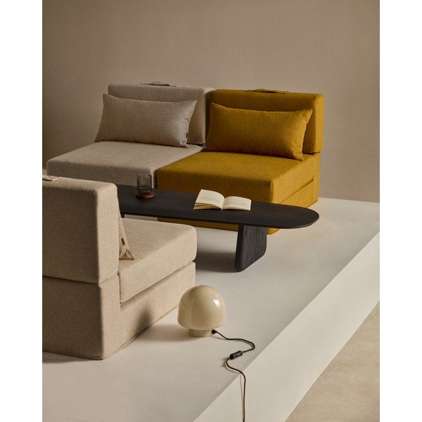 Senf žuta fotelja na rasklapanje Arty – Kave Home-image-1