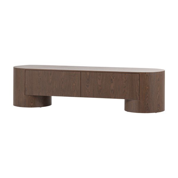 TV komoda u tamnoj prirodnoj boji 200x50x50 cm Velari – WOOOD