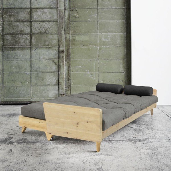Sofa na razvlačenje Karup India Natural / Granit Grey / Tamno siva-image-1