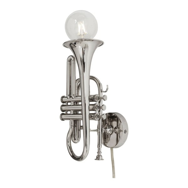 Zidna vješalica u srebrnoj boji Kare Design Trumpet Jazz