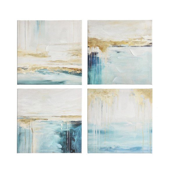 Tiskana/s ručno oslikanim elementima slika na platnu 60x60 cm Crown – Bizzotto