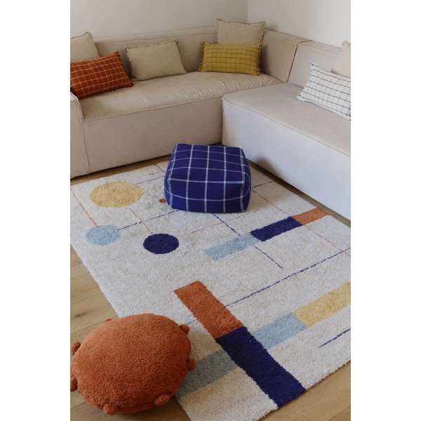 Bež periv/ručno rađen pamučan tepih 170x240 cm Geometrical Shapes – Lorena Canals-image-4