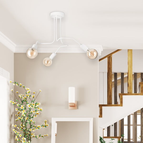 Bijela stropna svjetiljka 55x55 cm Domino – LAMKUR-image-1