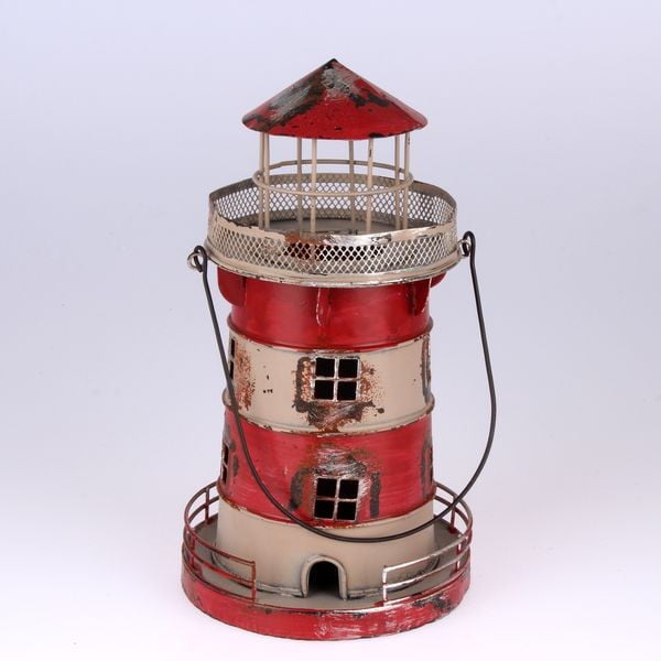 Metalni viseći svijećnjak Red Lighthouse, 24 cm