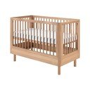 Dječji krevet od punog hrasta s podesivom visinom 60x120 cm u prirodnoj boji Forrest – Vipack
