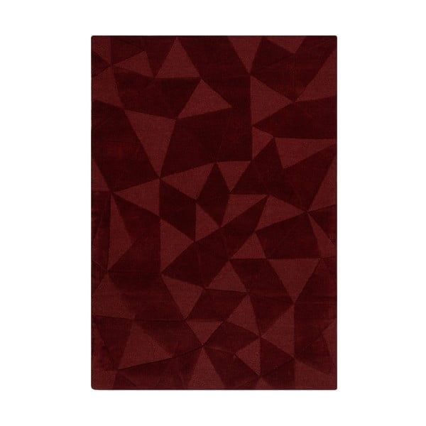Bordo ručno rađen vunen tepih 160x230 cm Shard Red – Flair Rugs