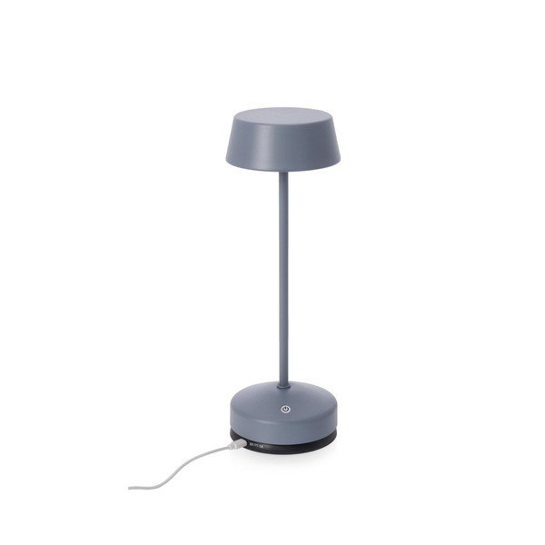 Plava metalna LED stolna lampa s mogućnosti zatamnjivanja/s bežičnim punjačem s plastičnim sjenilom (visina 33 cm) Esprit – Bizzotto-image-2