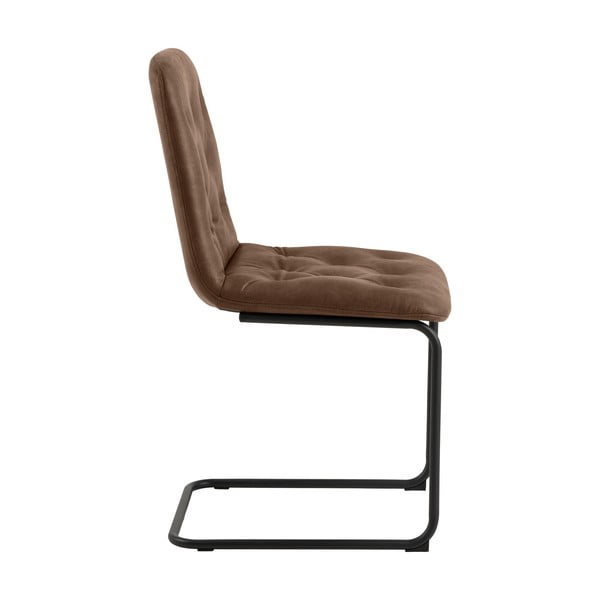 Smeđe blagovaonske stolice u setu 2 kom od umjetne kože Kira – Actona-image-3