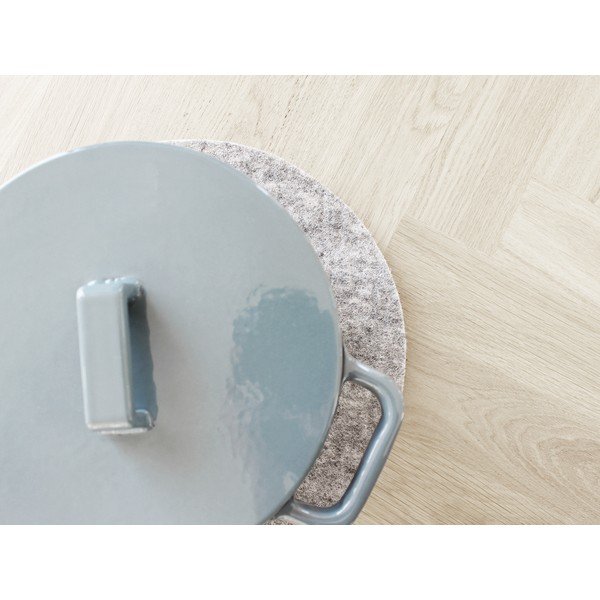 Metalik sivi filcani vuneni podmetač Wooldot Felt Coaster, ⌀ 20 cm-image-3