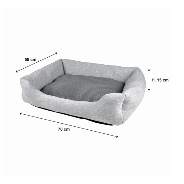 Svijetlo sivi krevet za pse 70x58 cm Graphene – Love Story-image-4